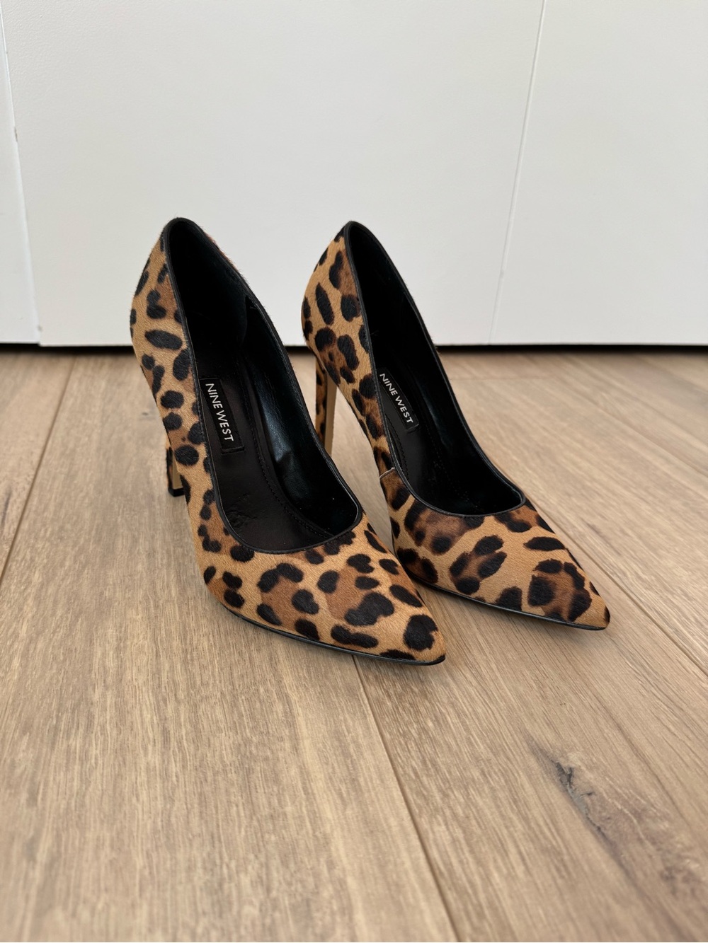 Nine West Leopard-Print Pointed Toe Pumps